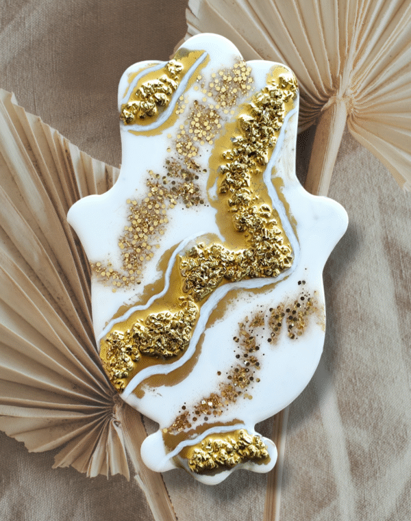 חמסה דקורטיבית בעיצוב חיתוך אבן (geode style)