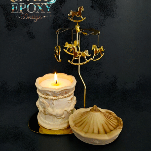 נר קרוסלה קסום ומיוחד בעבודת יד