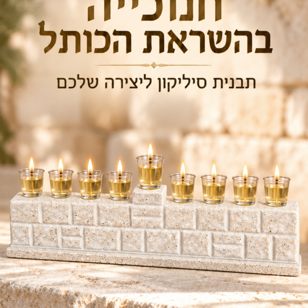 תבנית סיליקון לחנוכיית "הכותל" בעיצוב מקורי | עבודת יד – Svet Epoxy Design